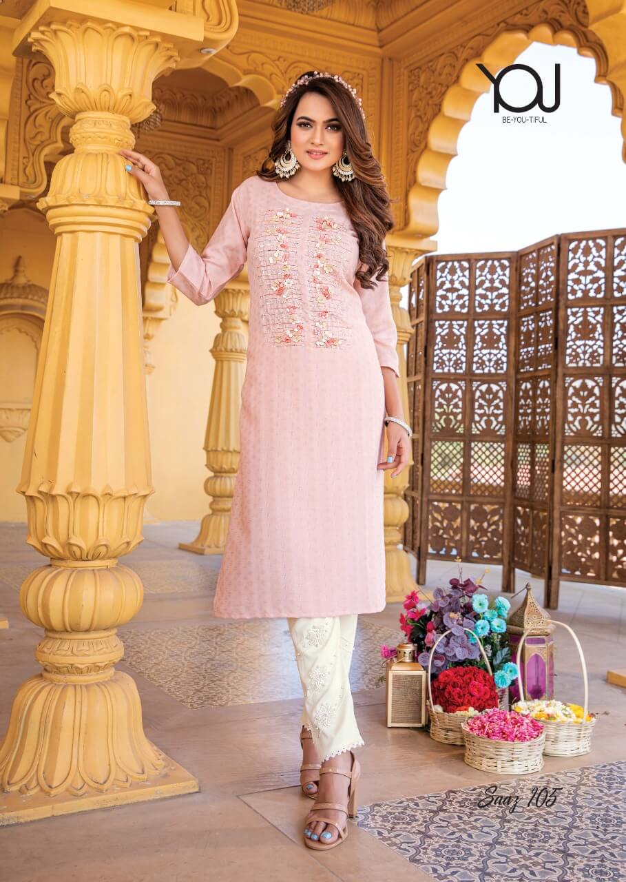 Wanna Saaz New Designer Fancy Ethnic Wear Kurti With Pant Collection
